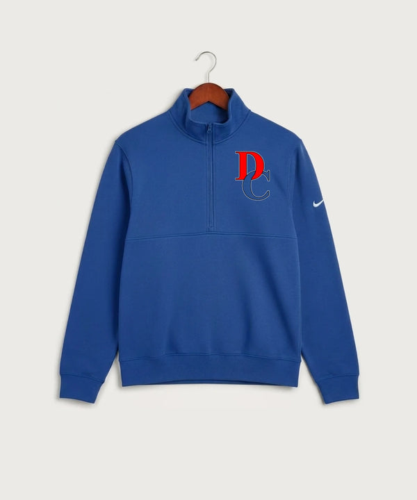 Davenport Central High School Volleyball (Girls) - Game Royal Nike Club Fleece Sleeve Swoosh 1/2-Zip NKDX6718