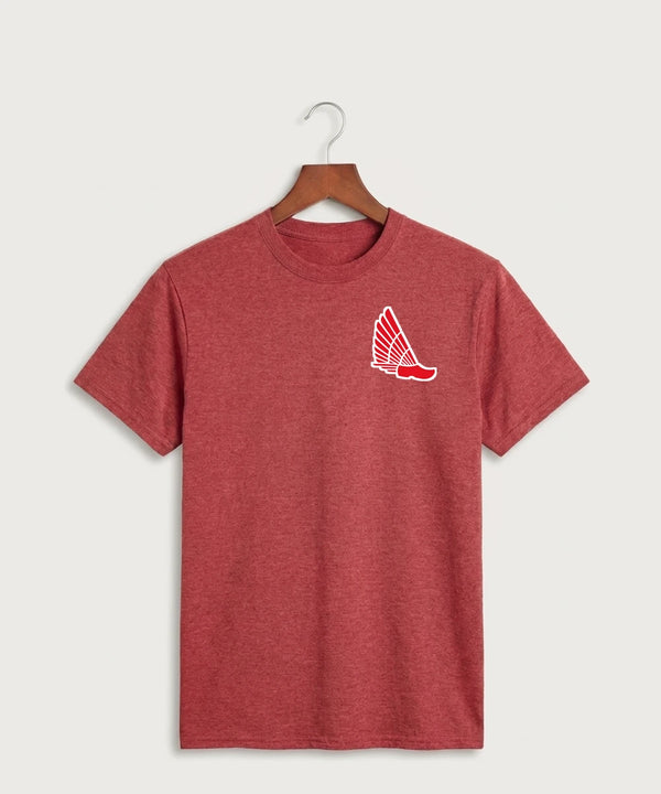 Edgerton High School Band Team Store - Heather Red Port & Co Core Cotton Tee. PC54