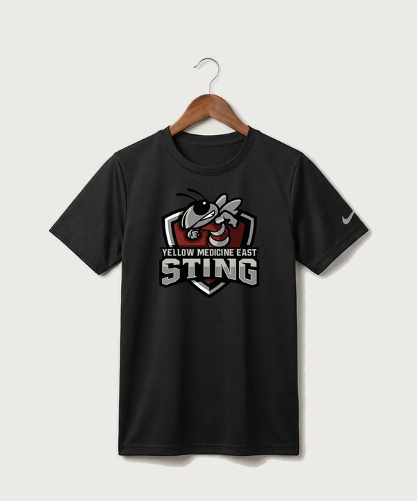 Yellow Medicine East High School Football (Boys) - Black Nike Youth Swoosh Sleeve rLegend Tee NKDX8787