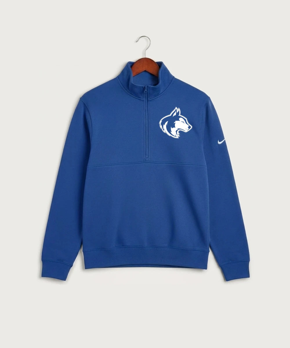 Owatonna High School Volleyball (Girls) - Game Royal Nike Club Fleece Sleeve Swoosh 1/2-Zip NKDX6718