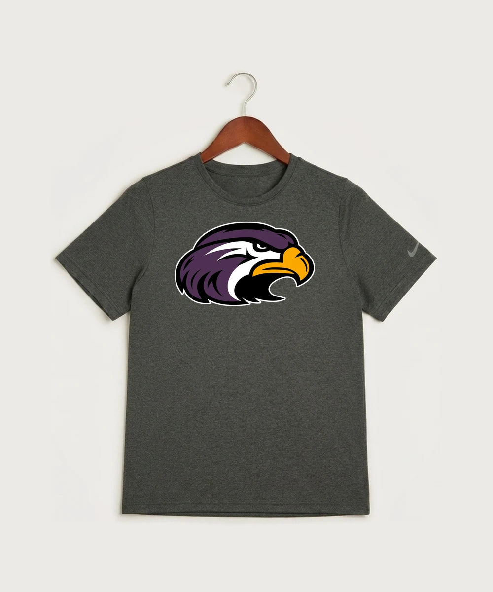 Montevideo High School Football (Boys) - Dark Smoke Heather Nike Youth Swoosh Sleeve rLegend Tee NKDX8787