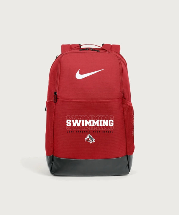John Marshall High School Swimming (Girls) - University Red Nike Brasilia Medium Backpack NKDH7709