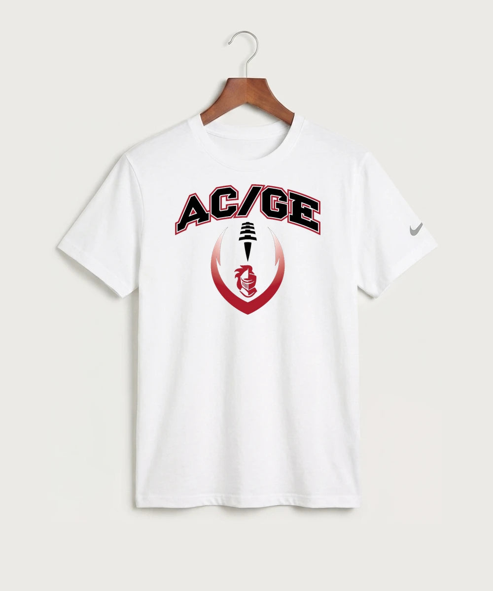 Alden-Conger-Glenville Emmons High School Football (Boys) - White Nike Swoosh Sleeve rLegend Tee NKDX8730