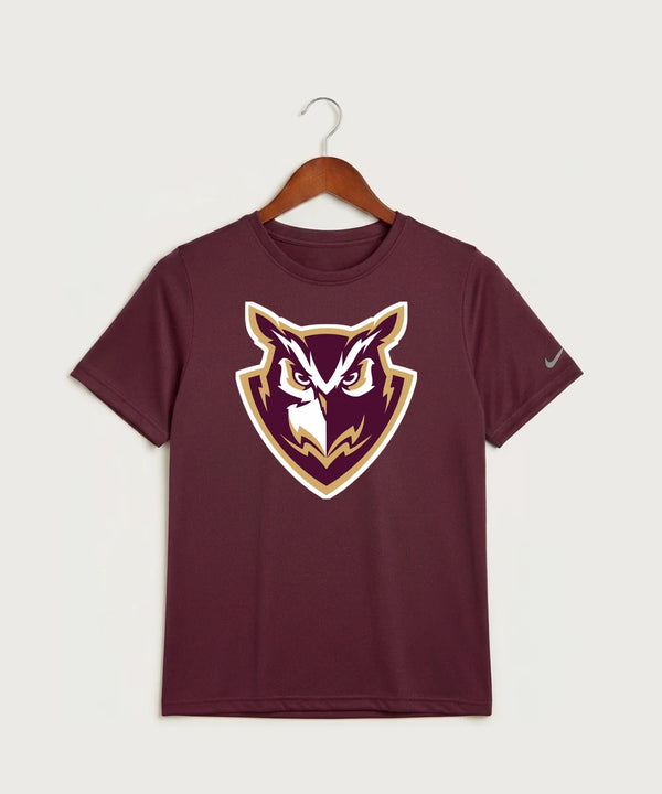 Hancock High School Football (Boys) - Deep Maroon Nike Youth Swoosh Sleeve rLegend Tee NKDX8787