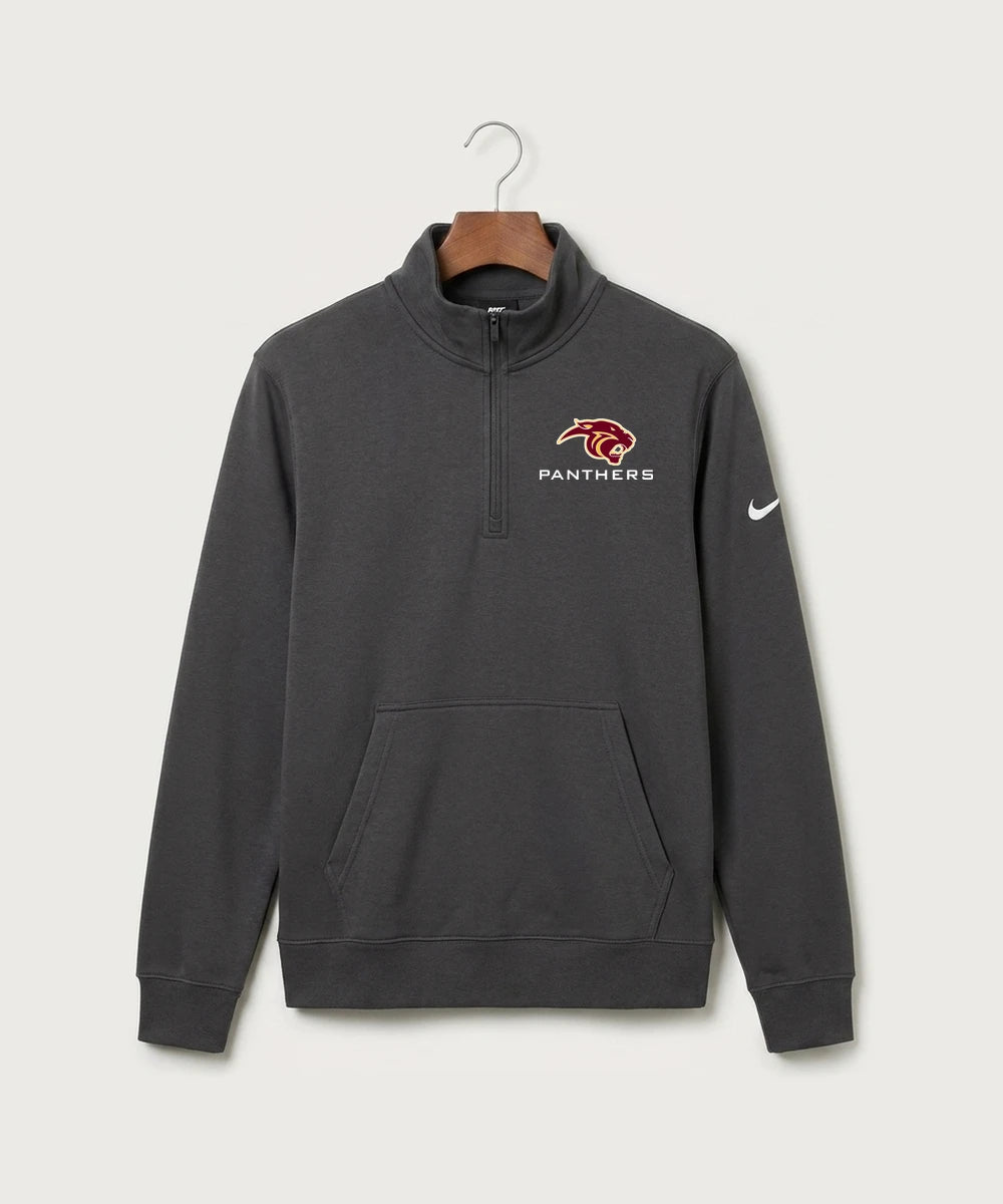 Pine Island High School Football (Boys) - Anthracite Nike Club Fleece Sleeve Swoosh 1/2-Zip NKDX6718