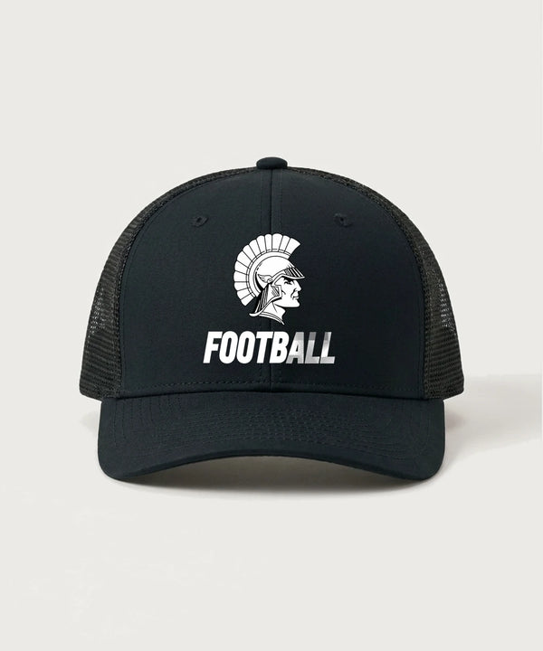 Wauwatosa West Football - Black/ Black Sport-Tek Club Trucker Cap STC46