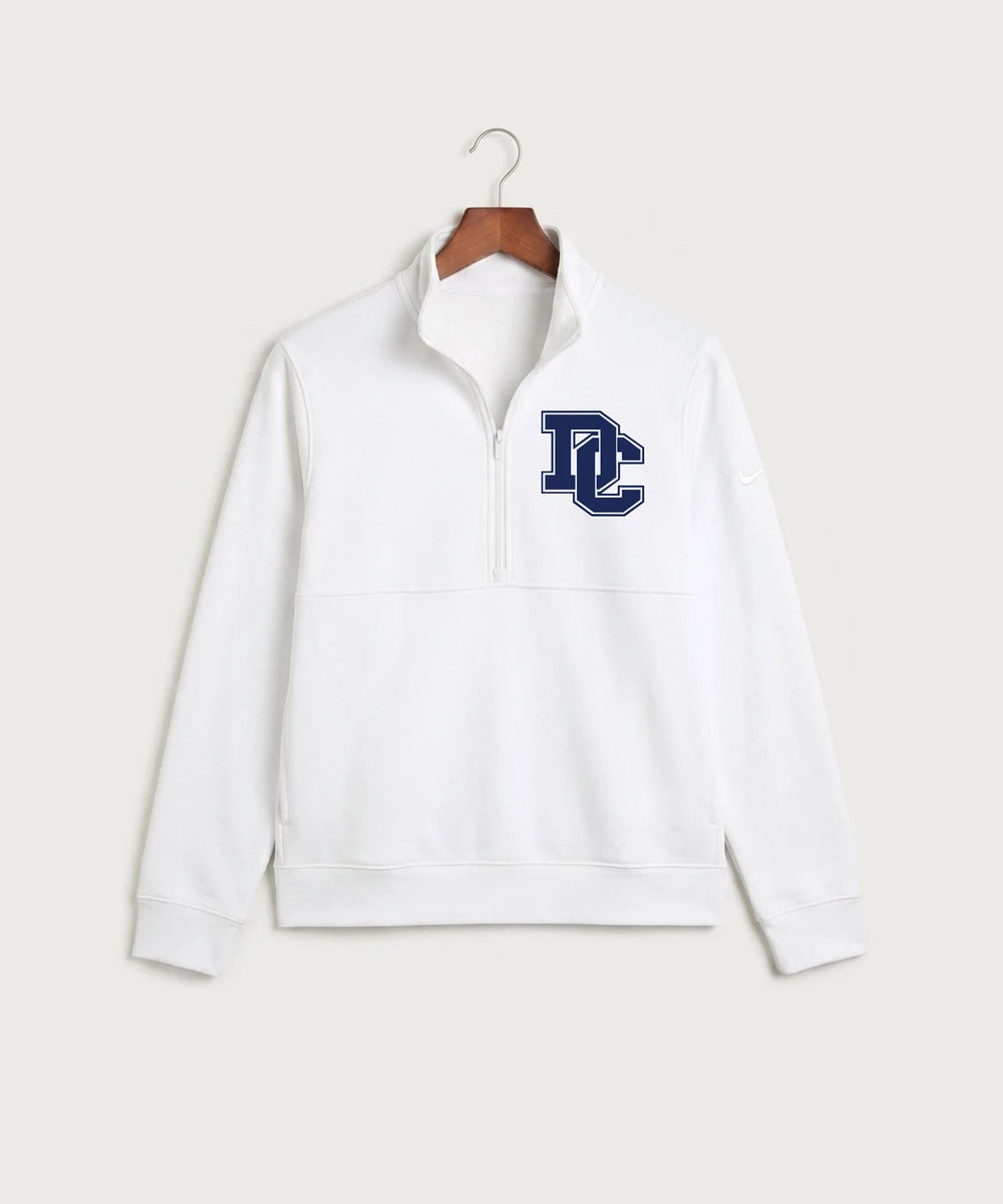 Dassel Cokato High School Football (Boys) - White Nike Club Fleece Sleeve Swoosh 1/2-Zip NKDX6718