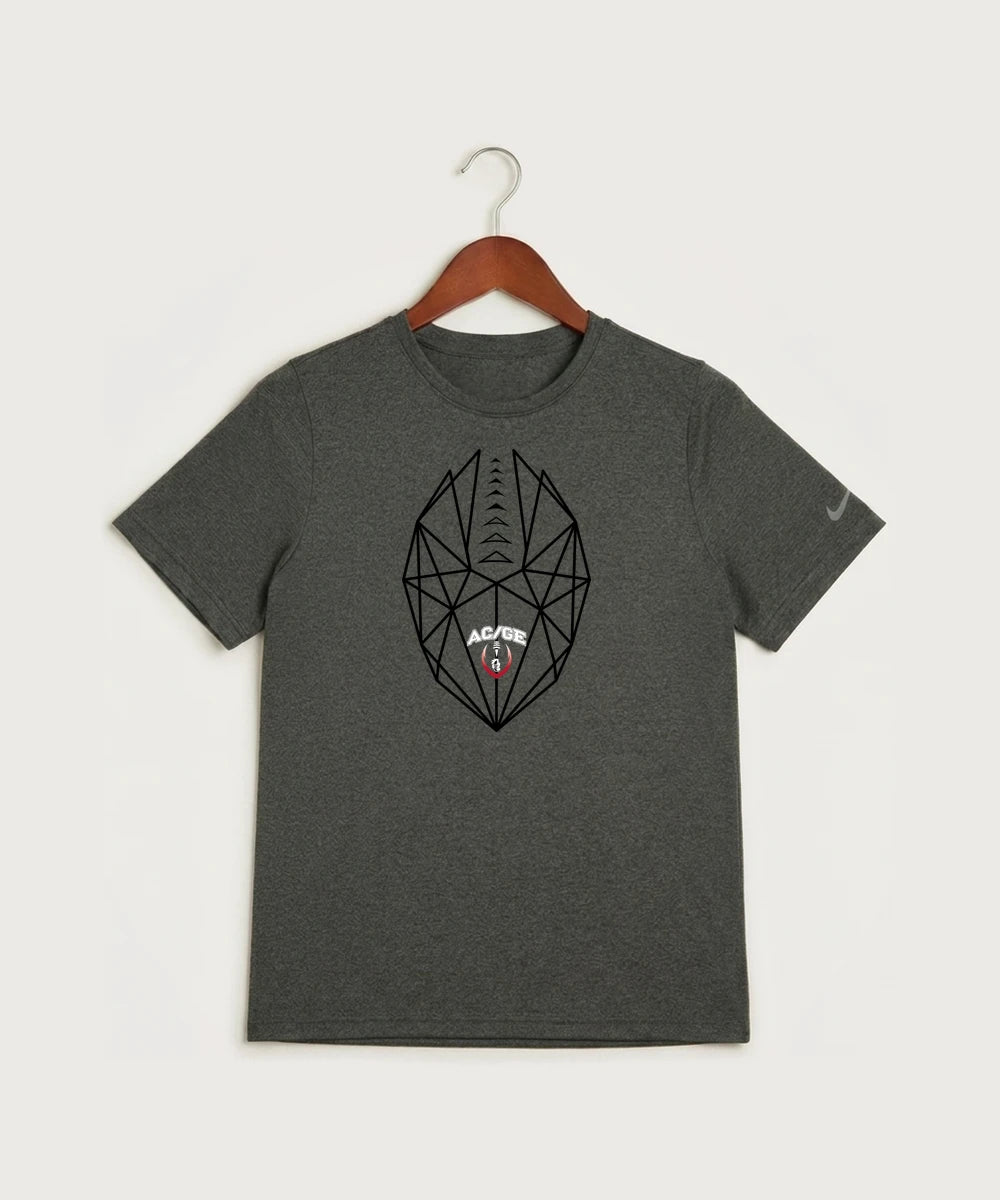 Alden-Conger-Glenville Emmons High School Football (Boys) - Dark Smoke Heather Nike Youth Swoosh Sleeve rLegend Tee NKDX8787