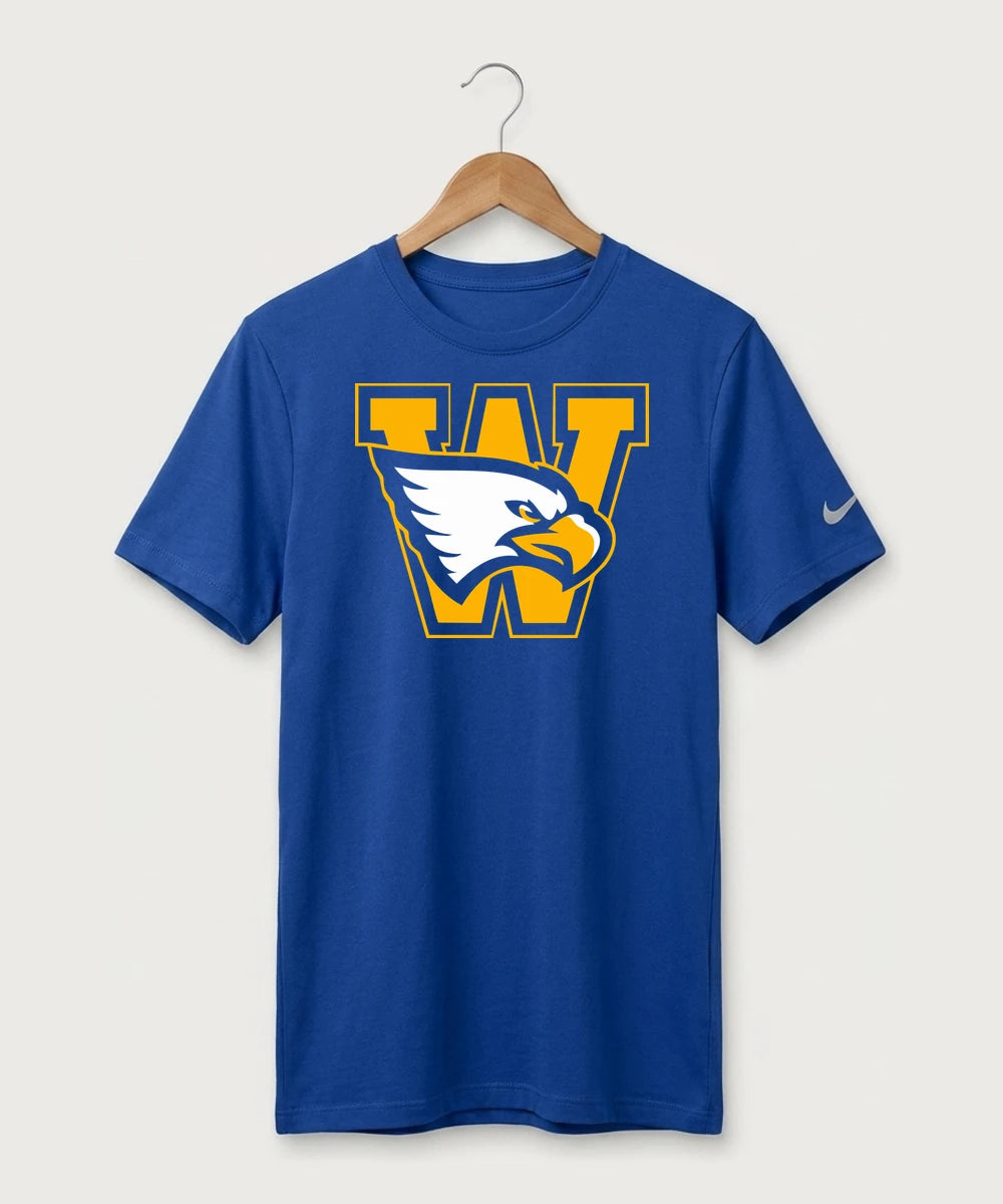 Windom Area High School Football (Boys) - Game Royal Nike Swoosh Sleeve rLegend Tee NKDX8730