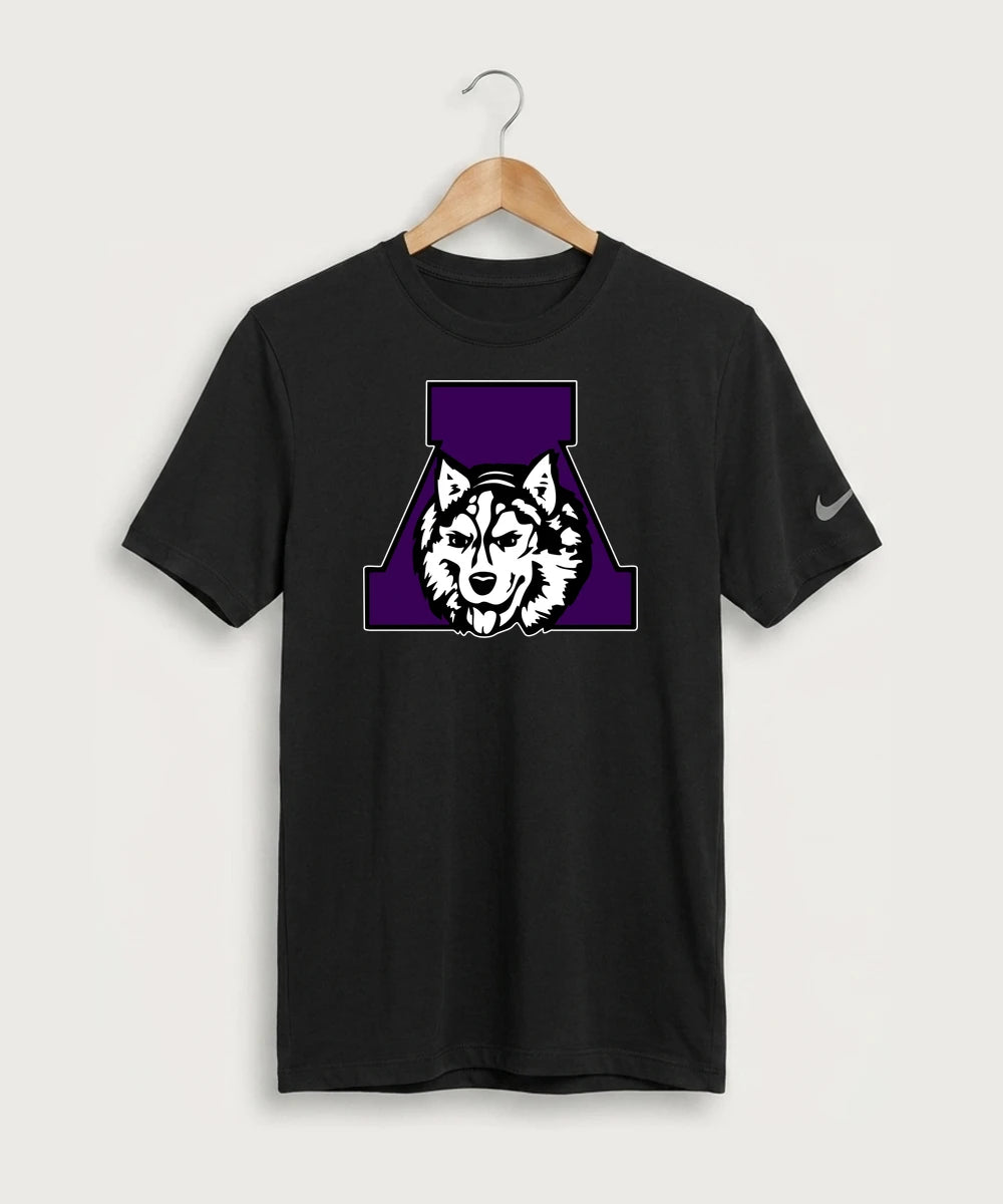 Albany High School Cheerleading - Black Nike Swoosh Sleeve rLegend Tee NKDX8730