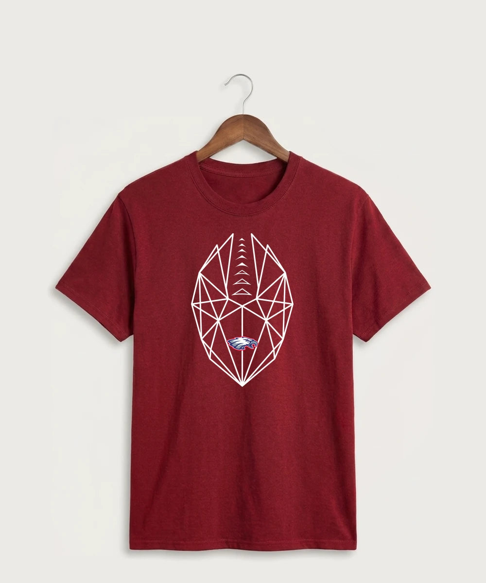Pequot Lakes High School Football (Boys) - Cardinal Port & Co Core Cotton Tee. PC54