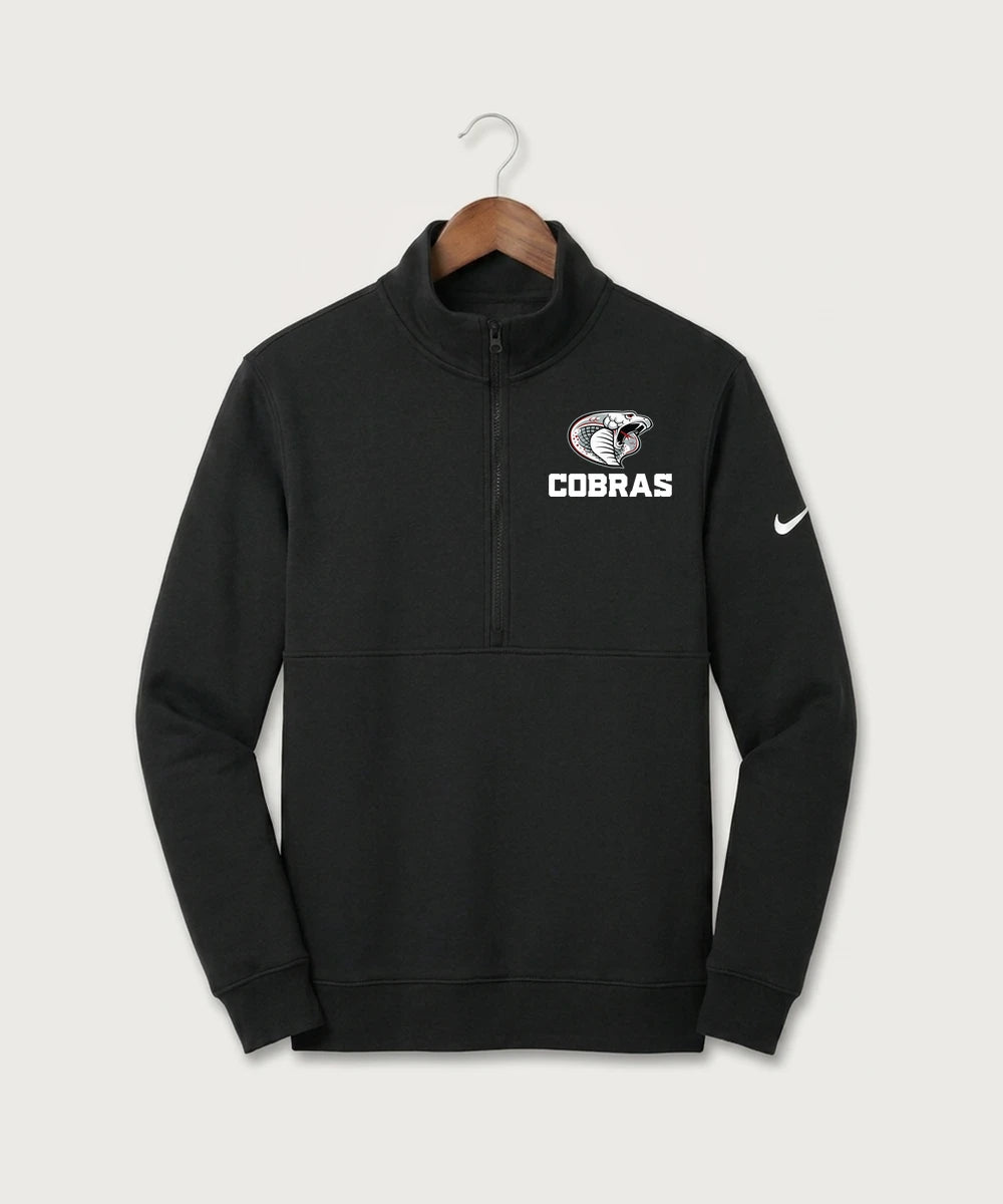 Triton High School Volleyball (Girls) - Black Nike Club Fleece Sleeve Swoosh 1/2-Zip NKDX6718