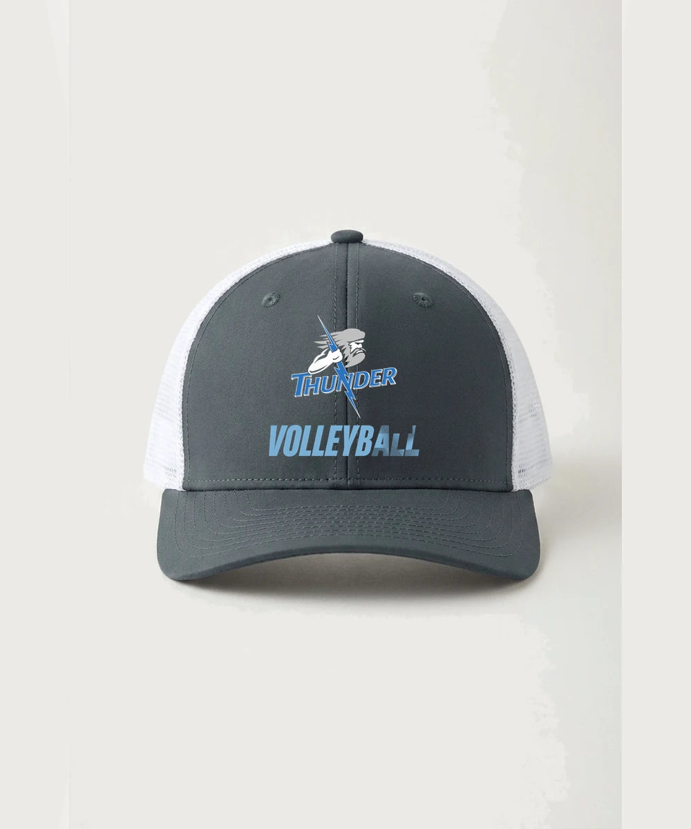 Long Prairie Grey Eagle High School Volleyball (Girls) - Iron Grey/ White Sport-Tek Club Trucker Cap STC46