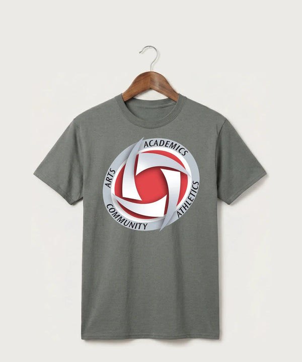 Houston Volleyball - Medium Grey Port & Co Core Cotton Tee. PC54