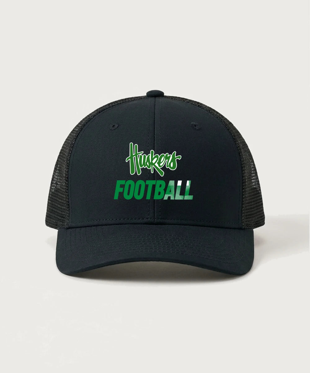 Holdingford High School Football (Boys) - Black/ Black Sport-Tek Club Trucker Cap STC46