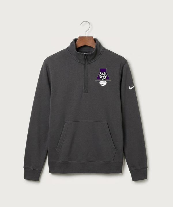 Albany High School Tennis (Boys) - Anthracite Nike Club Fleece Sleeve Swoosh 1/2-Zip NKDX6718