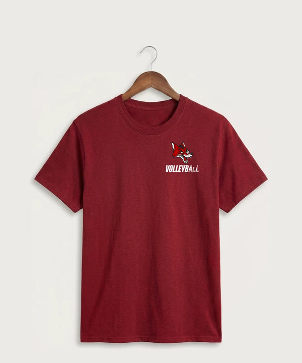 Ely Memorial High School Volleyball (Girls) - Cardinal Port & Co Core Cotton Tee. PC54