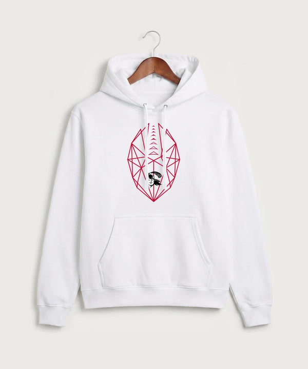 Border West Football (Boys) - White Port & Co Core Fleece Pullover Hooded Sweatshirt. PC78H