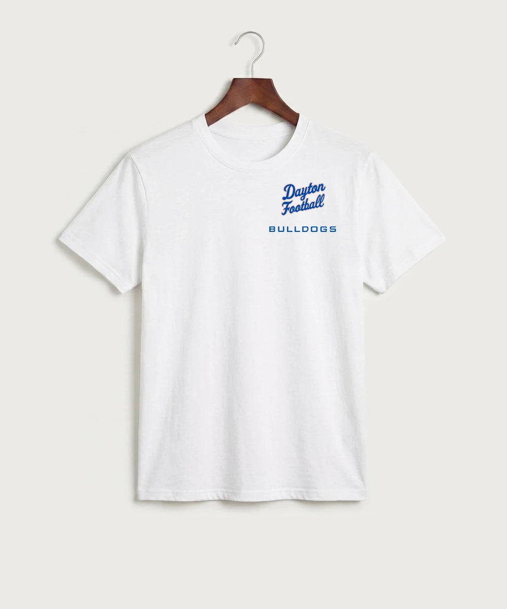 Jonathan Dayton High School Football Team Store - White Port & Co Core Cotton Tee. PC54