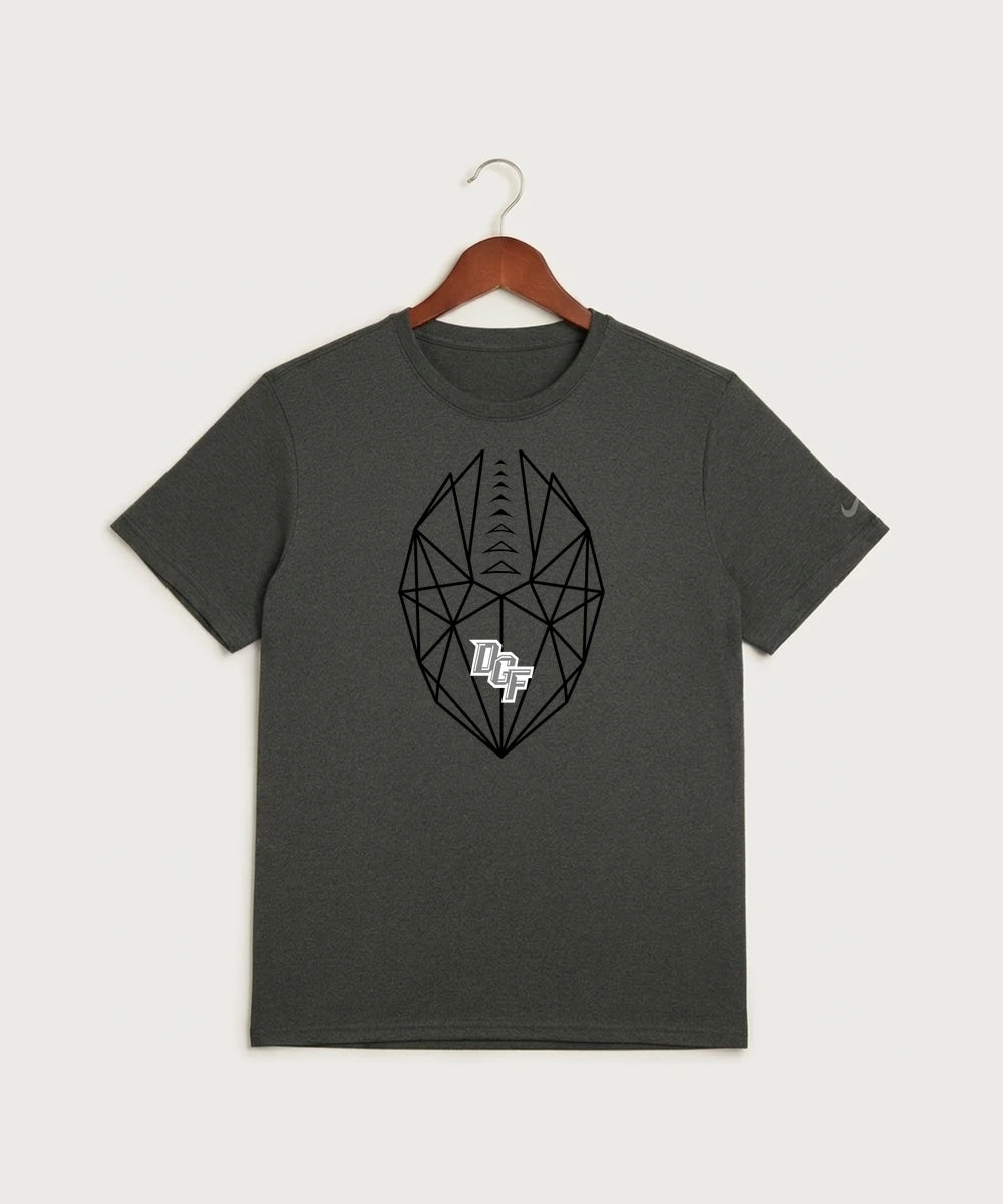 DGF High School Football (Boys) - Dark Smoke Heather Nike Swoosh Sleeve rLegend Tee NKDX8730