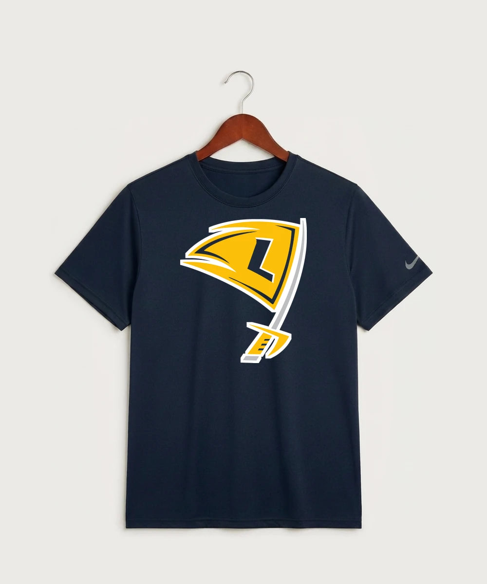 Howard Lake Waverly Winsted High School Football (Boys) - College Navy Nike Swoosh Sleeve rLegend Tee NKDX8730