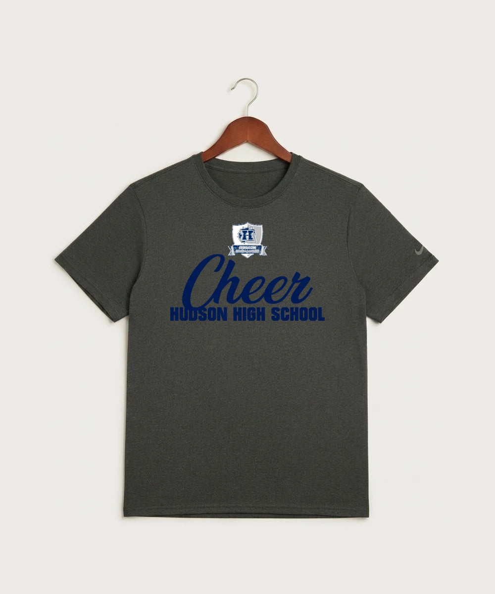 Hudson Cheer & Stunt - Dark Smoke Heather Nike Swoosh Sleeve rLegend Tee NKDX8730