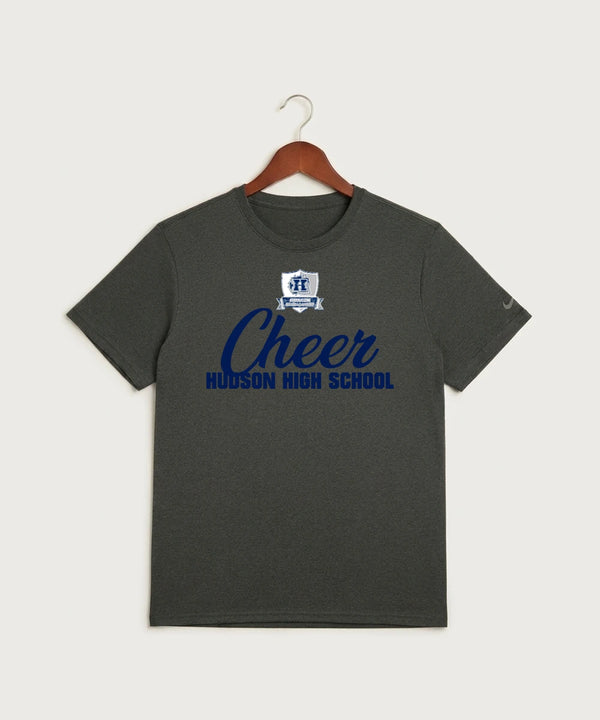 Hudson Cheer & Stunt - Dark Smoke Heather Nike Swoosh Sleeve rLegend Tee NKDX8730