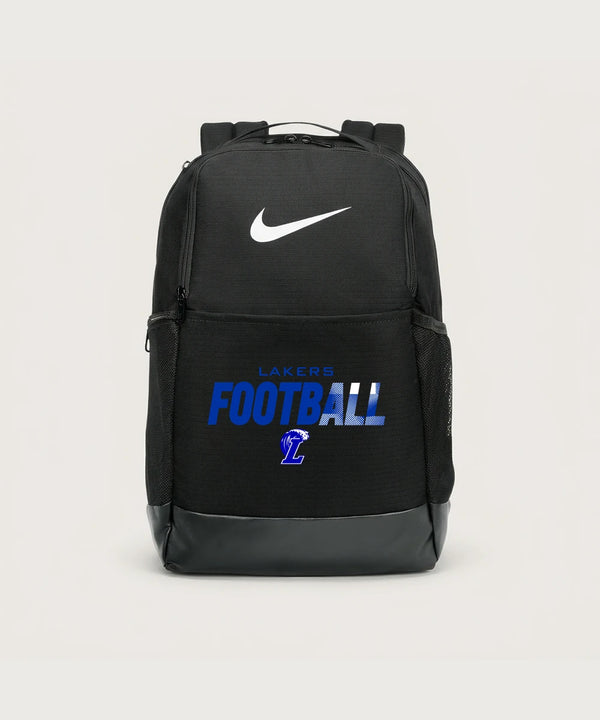 Lakeview High School Football (Boys) - Black Nike Brasilia Medium Backpack NKDH7709