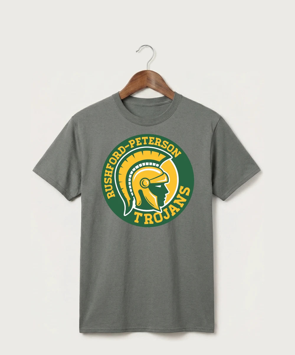 Rushford Peterson High School Football (Boys) - Medium Grey Port & Co Core Cotton Tee. PC54