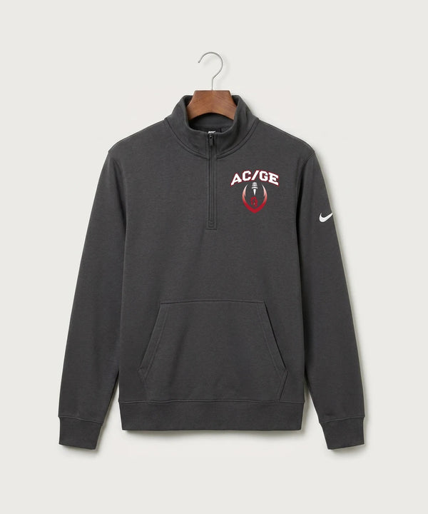 Alden-Conger-Glenville Emmons High School Football (Boys) - Anthracite Nike Club Fleece Sleeve Swoosh 1/2-Zip NKDX6718