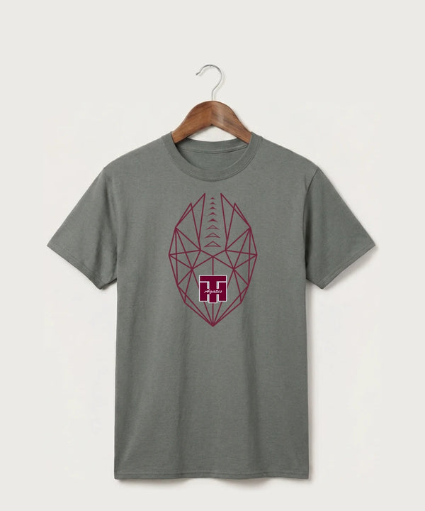 Two Harbors High School Football (Boys) - Medium Grey Port & Co Core Cotton Tee. PC54