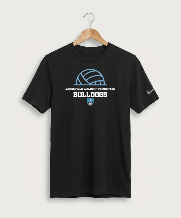Janesville Waldorf Pemberton Volleyball (Girls) - Black Nike Swoosh Sleeve rLegend Tee NKDX8730