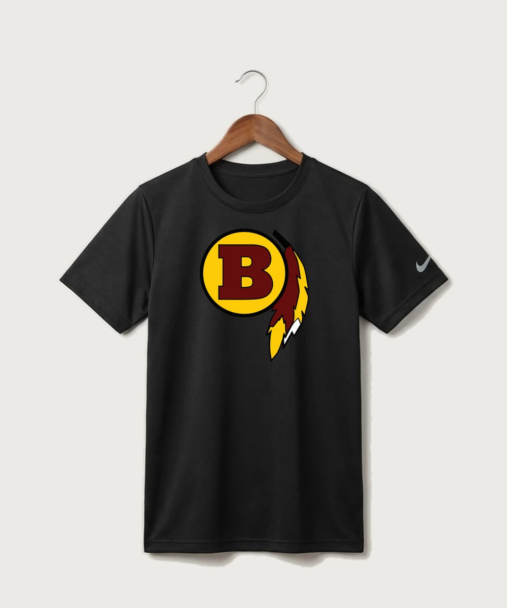 Benson High School Football (Boys) - Black Nike Youth Swoosh Sleeve rLegend Tee NKDX8787