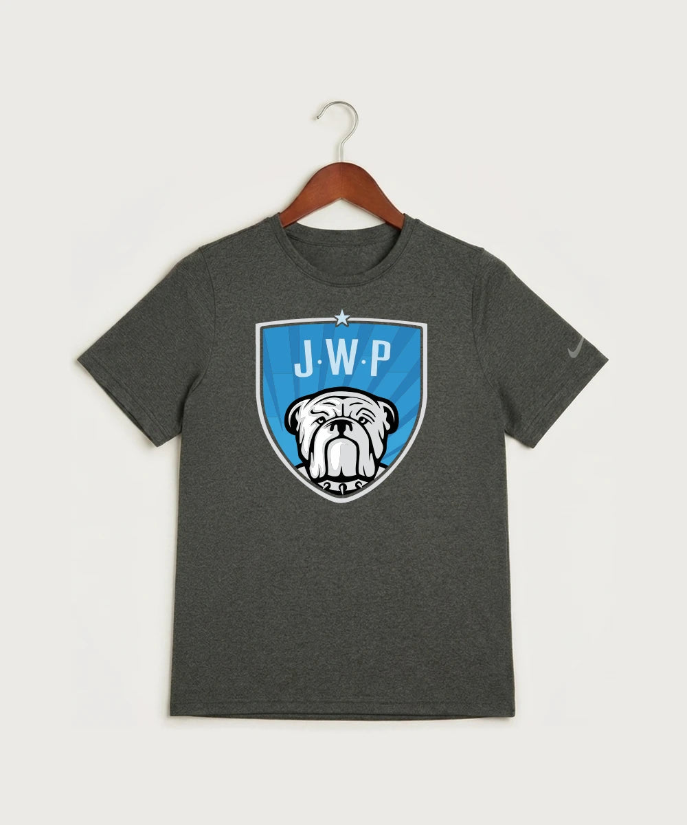 Janesville Waldorf Pemberton Volleyball (Girls) - Dark Smoke Heather Nike Youth Swoosh Sleeve rLegend Tee NKDX8787