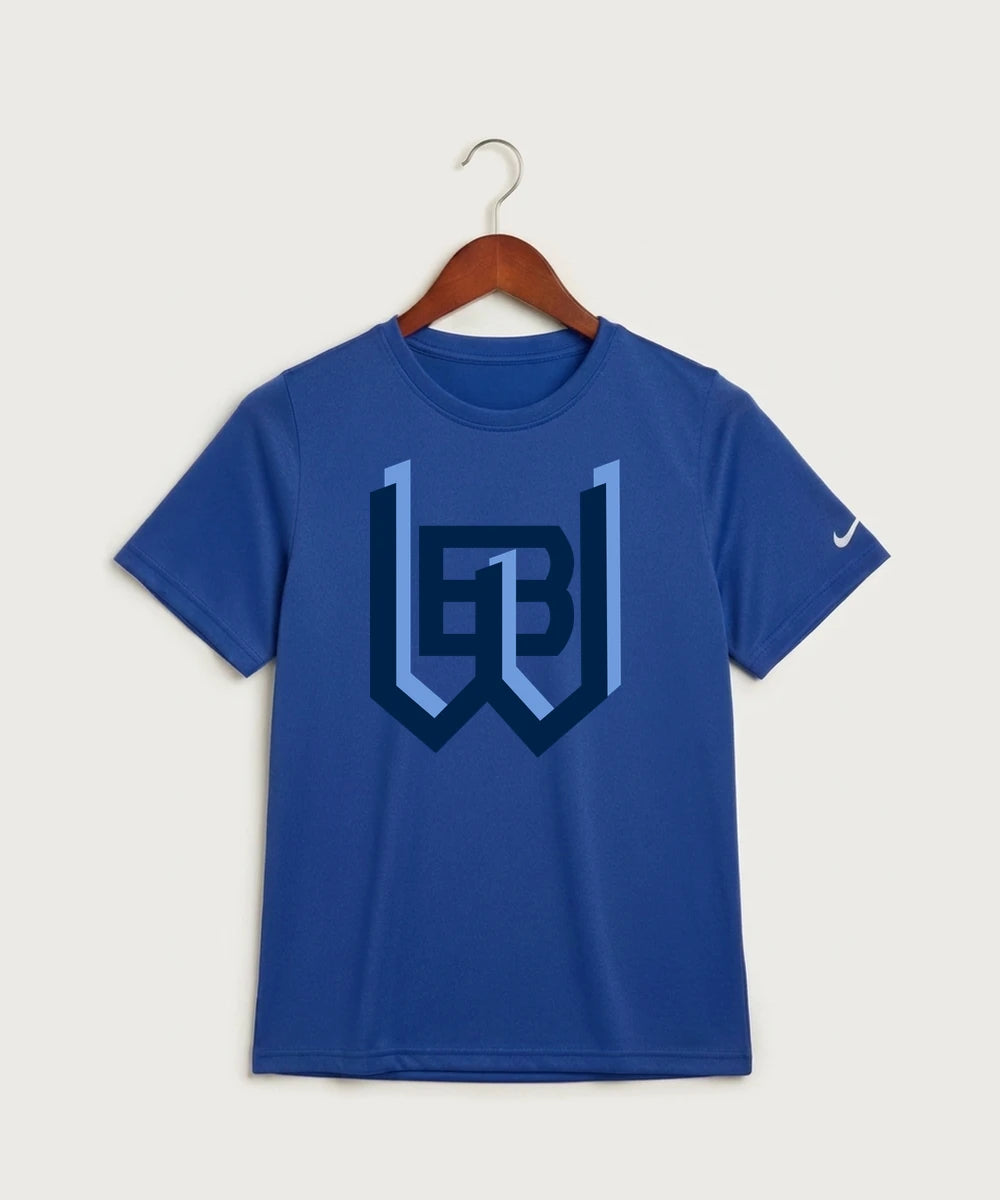 West Bend West High School Football - Game Royal Nike Youth Swoosh Sleeve rLegend Tee NKDX8787