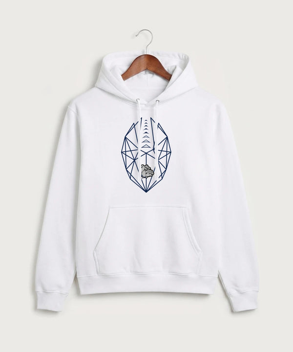 Sargent County High School Football (Boys) - White Port & Co Core Fleece Pullover Hooded Sweatshirt. PC78H