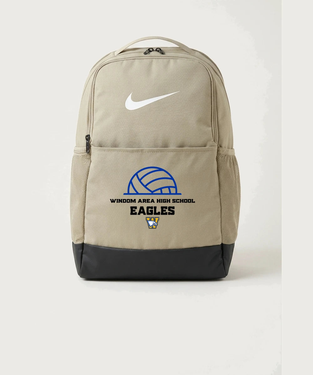 Windom Area High School Volleyball (Girls) - Desert Khaki Nike Brasilia Medium Backpack NKDH7709