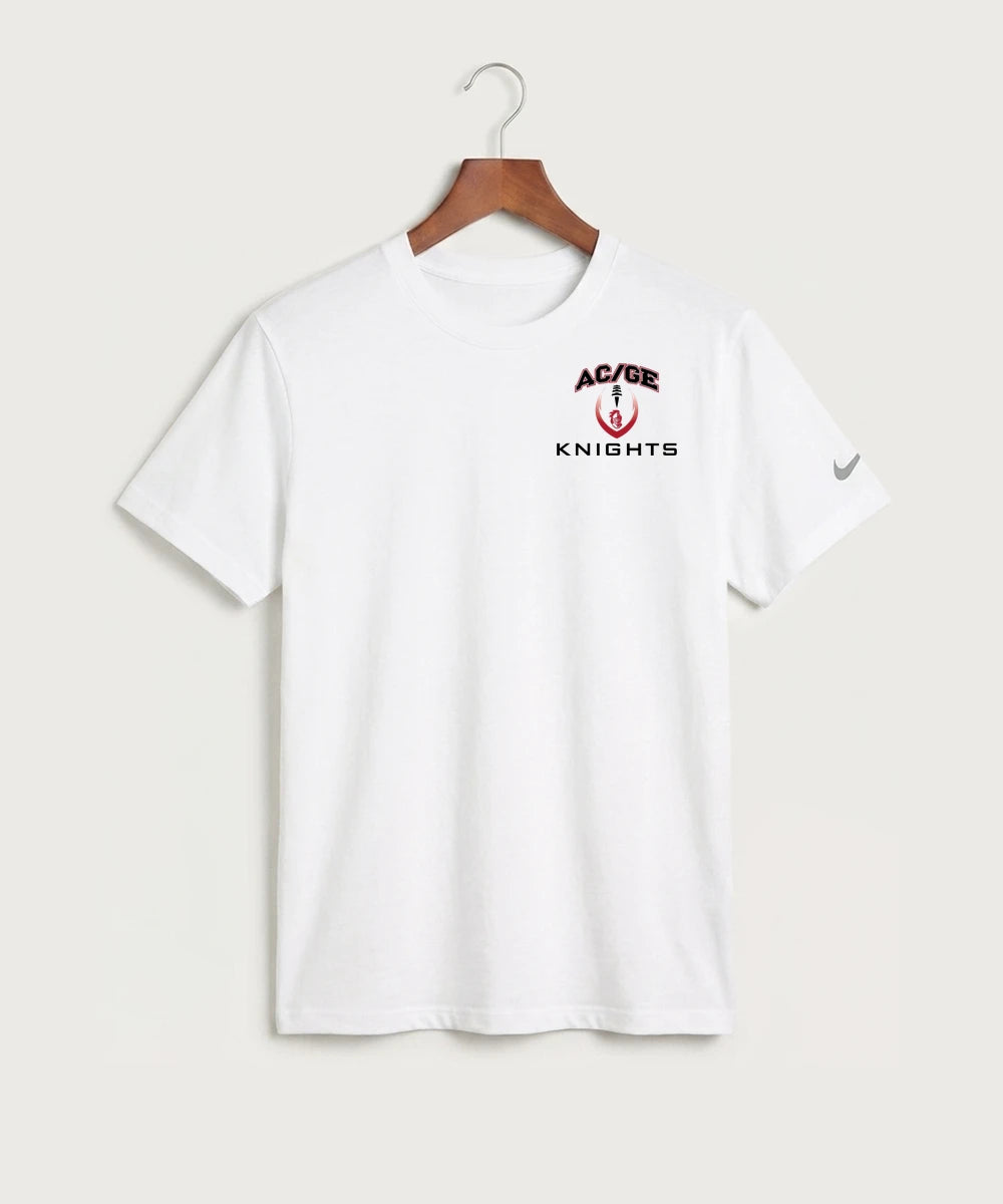 Alden-Conger-Glenville Emmons High School Football (Boys) - White Nike Swoosh Sleeve rLegend Tee NKDX8730