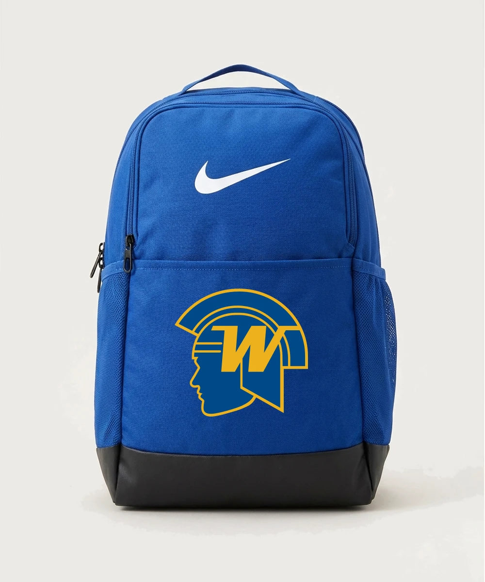 Wayzata High School Football (Boys) - Game Royal Nike Brasilia Medium Backpack NKDH7709