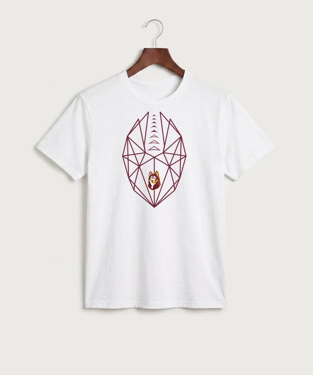 Pillager High School Football (Boys) - White Port & Co Core Cotton Tee. PC54