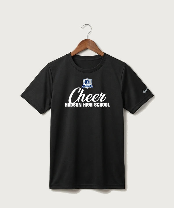 Hudson Cheer & Stunt - Black Nike Youth Swoosh Sleeve rLegend Tee NKDX8787