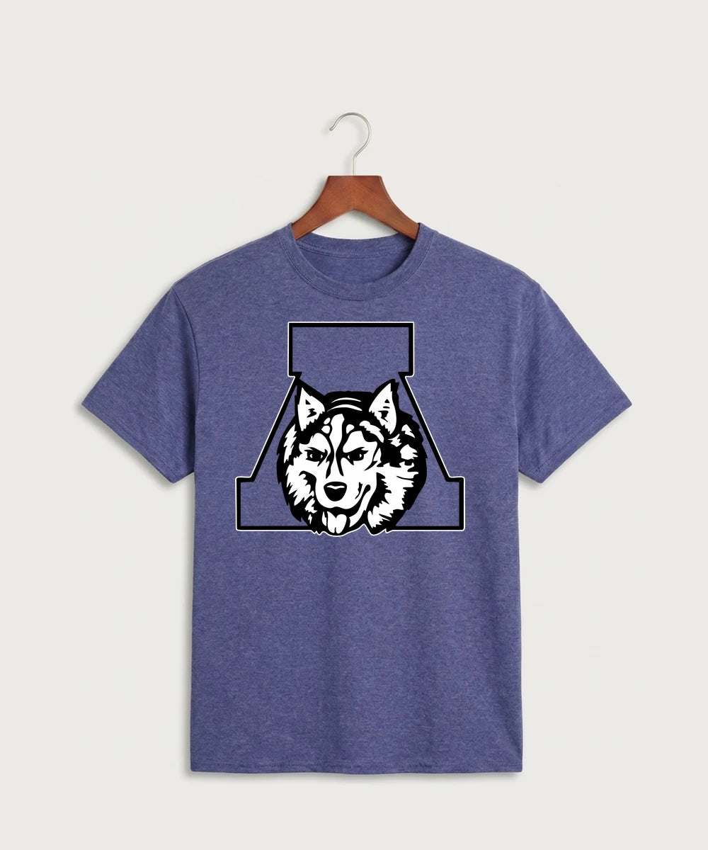 Albany High School Football (Boys) - Heather Purple Port & Co Core Cotton Tee. PC54