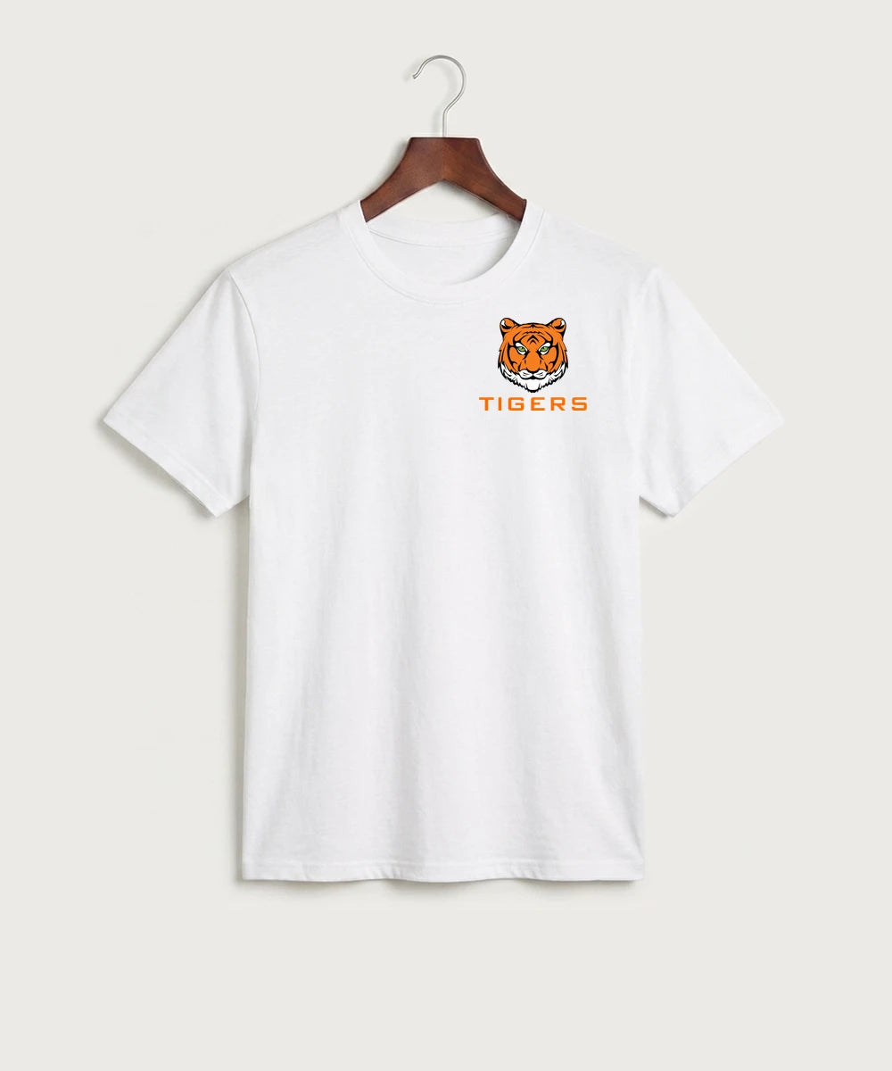Princeton High School Football (Boys) - White Port & Co Core Cotton Tee. PC54