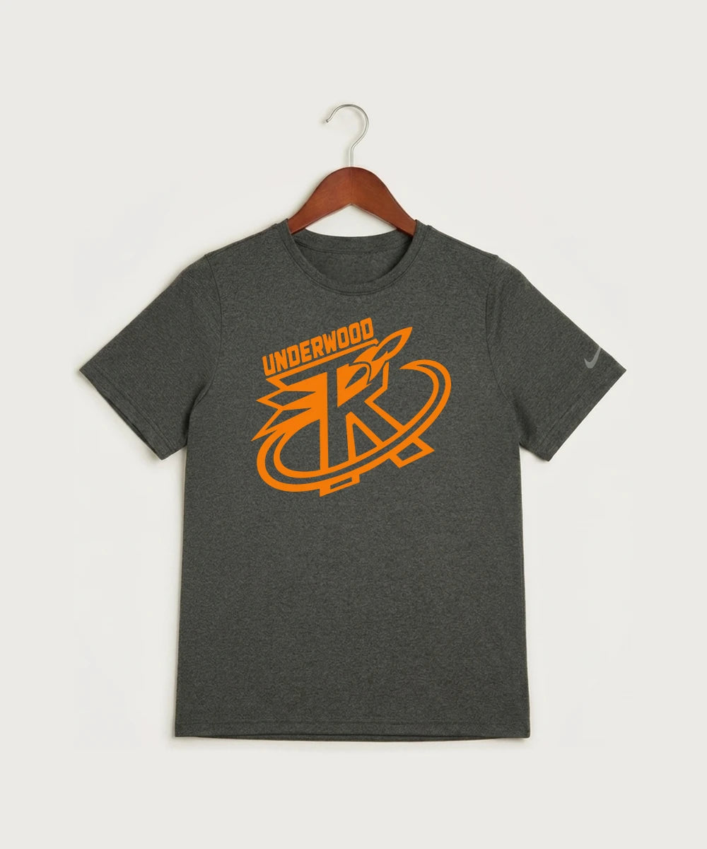 Underwood High School Football (Boys) - Dark Smoke Heather Nike Youth Swoosh Sleeve rLegend Tee NKDX8787
