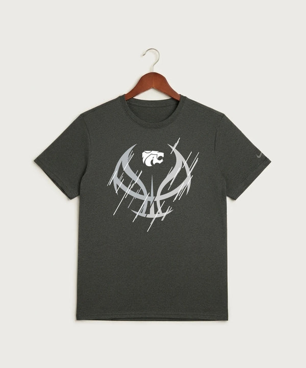 Axtell High School Basketball (Girls) Team Store - Dark Smoke Heather Nike Swoosh Sleeve rLegend Tee NKDX8730