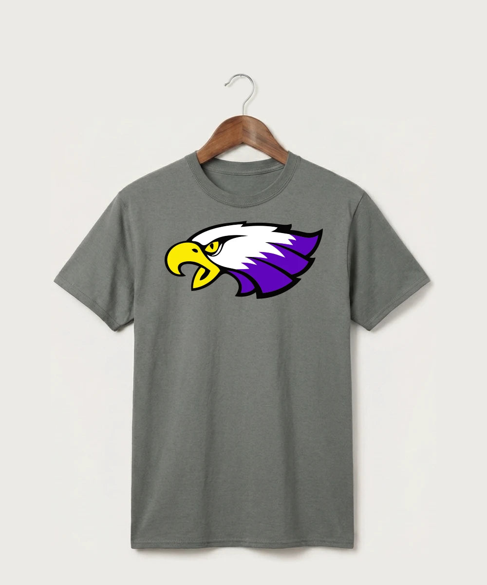 Red Wing High School Football - Medium Grey Port & Co Core Cotton Tee. PC54