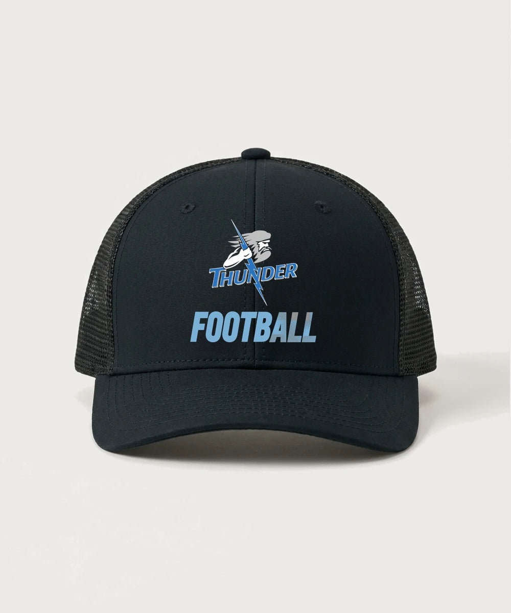 Long Prairie Grey Eagle High School Football (Boys) - Black/ Black Sport-Tek Club Trucker Cap STC46