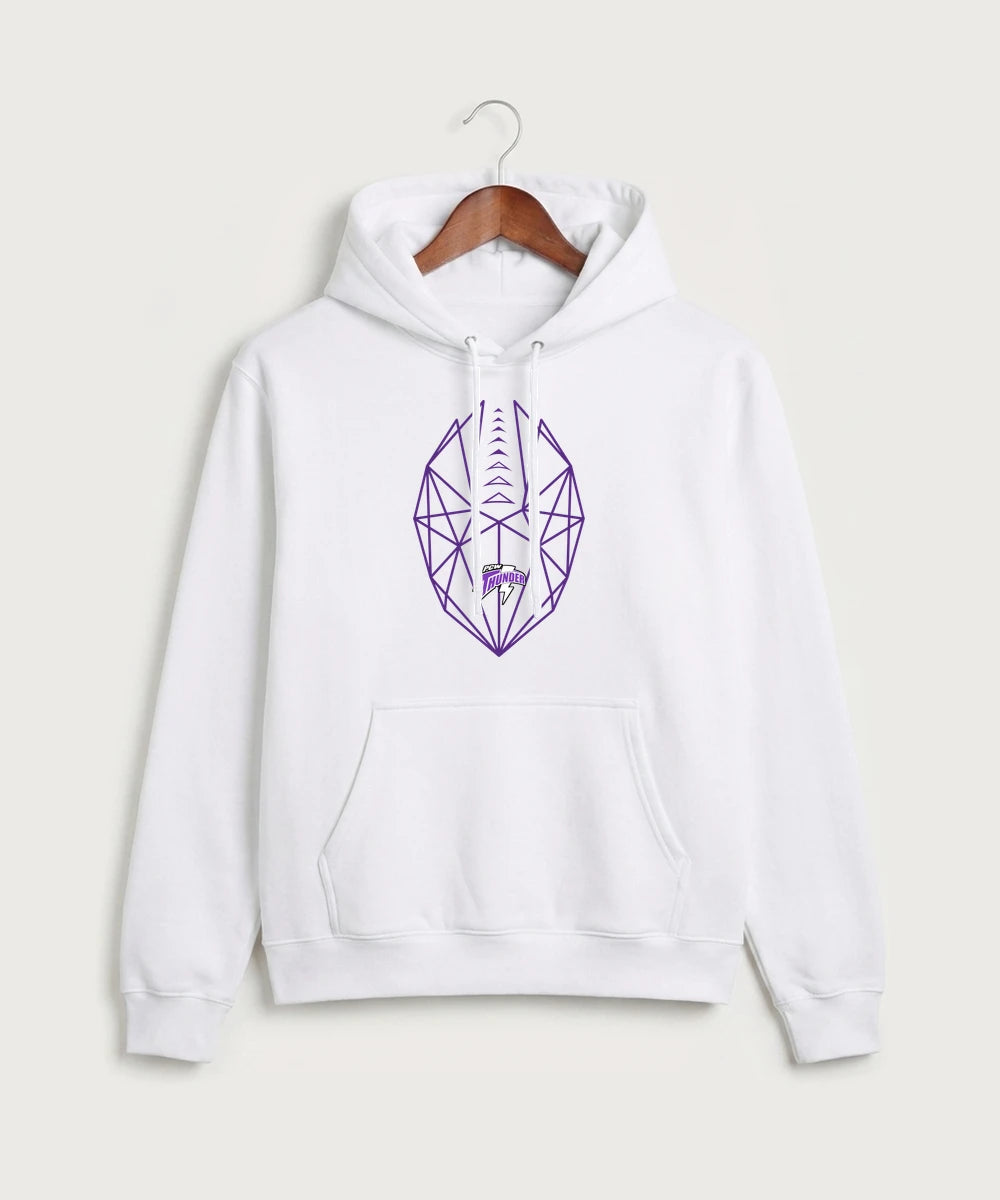 Polk County West Football (Boys) - White Port & Co Core Fleece Pullover Hooded Sweatshirt. PC78H