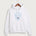Long Prairie Grey Eagle High School Football (Boys) - White Port & Co Core Fleece Pullover Hooded Sweatshirt. PC78H