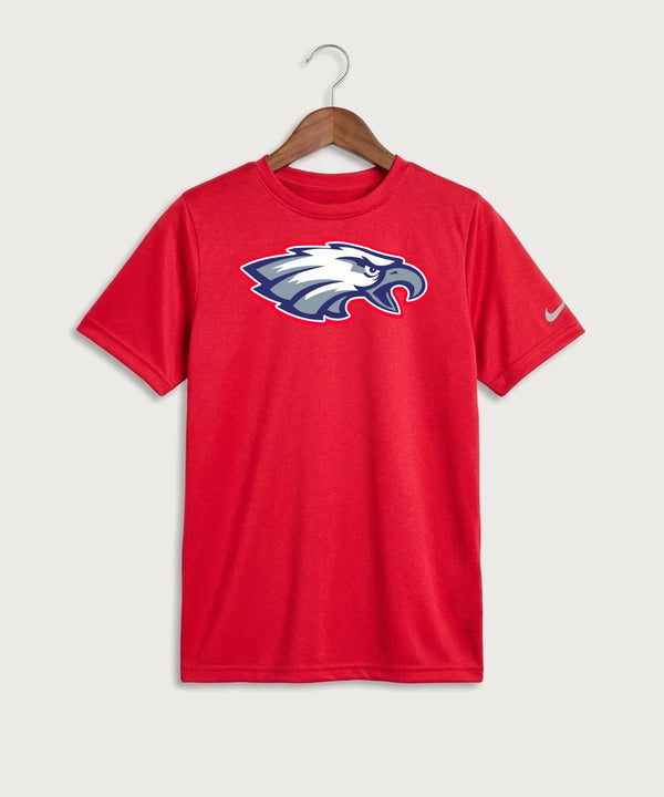 Pequot Lakes High School Football (Boys) - University Red Nike Youth Swoosh Sleeve rLegend Tee NKDX8787